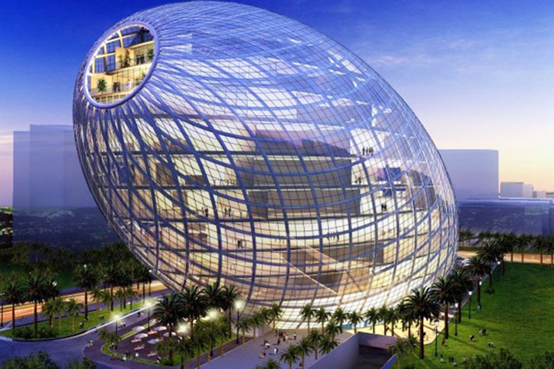 Cao ốc quả trứng Cybertecture Egg ở Ấn độ